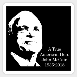 John McCain American Hero Minimalistic Pop Art Sticker